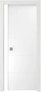 Porta scorrevole a righe bianco Laccato 70x210 cm