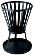 Falò a legna portatile 50x35 cm nero