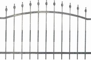 Recinzione ad arco in ferro finitura zincato L 196 x H 106 cm