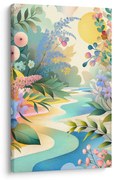 Quadro su tela – Paesaggio floreale