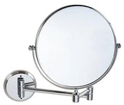 Specchio da trucco 23x30 cm, finitura argento