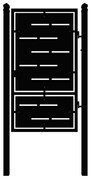 Cancello manuale Privacy in ferro, apertura centrale, L 104.5 x 180 cm, di colore nero