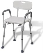 Sedia Da Doccia İn Alluminio Bianca /