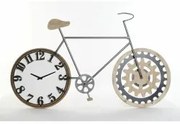 Orologio da Parete DKD Home Decor 108 x 6,4 x 63,5 cm Naturale Nero Bicicletta Metallo Legno MDF