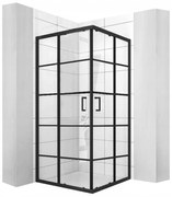 Cabina quadrata calani BLACK DELTA 90x90