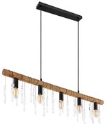 Globo 15532-5H - Lampada a sospensione con cavo KIRA 5xE14/40W/230V nero/marrone