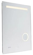 Specchio bagno 60x80 cm LED dimmer tattile e orologio - MIRAL