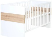 Lettino in colore bianco e naturale 70x140 cm Lion - Roba