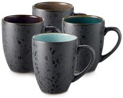 Tazze in set nere/blu scuro in ceramica 4 pz 300 ml Gastro Black/Mix – Bitz