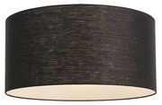 Lampada a sospensione bianca paralume nero 50 cm - COMBI 1