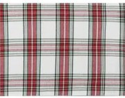 Tovaglietta natalizia tartan bianco 35x45 cm cotone