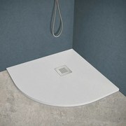 Piatto doccia semicircolare 100x100 bianco riducibile su misura Ten