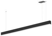 Lampada Lineare LED a Sospensione 55W 150cm nera, PHILIPS driver CCT Colore Bianco Variabile CCT