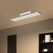 Prios Yuela plafoniera LED, Dali, 120 cm, bianco