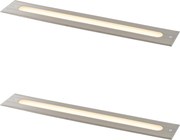 Set di 2 faretti da terra moderni in acciaio 50 cm LED inclusi IP65 - Eline