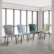 KINSLEE - sedia di design moderno in velluto