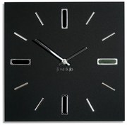 Orologio nero BRILLIANT 30 cm con accessori argento