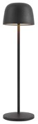 Lampada da tavolo nera con LED ricaricabile con stazione di ricarica IP65 - Raika