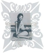 Cornice portafoto decori classici verticale vanity bianco marmo