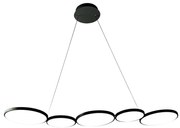 Lampadario LED a sospensione con filo OLYMPIA 5xLED/10W/230V nero