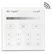 Pannello Full Touch WiFi Dimmer 4-Zone, base magnetica - White Colore del corpo Bianco