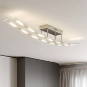 Lindby Plafoniera LED Jarda, vetro, 134 cm di lunghezza, dimmerabile