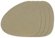 Tovagliette americane asimmetriche in pelle Curve 4 pz