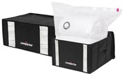 Set di organizer per vestiti sottovuoto/rinforzati in tessuto 2 pz 50x65x27 cm Black Edition – Compactor