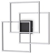 Plafoniera Moderna Frame Metallo Nero Led 35W 3000K Luce Calda