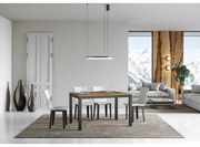 Tavolo everyday Evolution piano Quercia Natura 90x120 Allungato 380 telaio Antracite