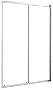 Porta doccia scorrevole Essential L 120 x H 185cm, Sp. 4 mm in vetro vetro senza finitura / trasparente profilo cromo