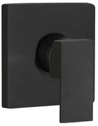 Miscelatore doccia incasso nero opaco in ottone design squadrato Kubo