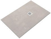 Piatto doccia SANYCCES in resina STRATO grigio L 70 x L 100 cm