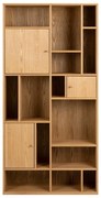 Libreria in rovere decorato in colore naturale 90x180 cm Rangoon - Actona
