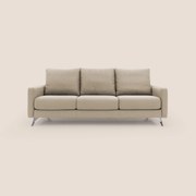 Klimt divano con 3 sedute allungabili e schienali in piuma d'oca in tessuto smacchiabile T05 beige