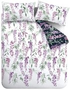 Biancheria da letto bianca e viola per letto matrimoniale 200x200 cm Wisteria - Catherine Lansfield