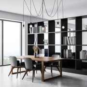 Nowodvorski Lighting Lampada a sospensione Spider in nero, 5 luci