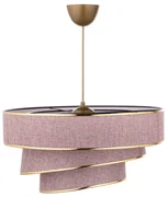 Lampadario rosa/dorato con paralume in tessuto ø 40 cm Couper – Opviq lights