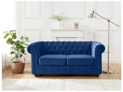 Divano 2 posti Velluto Blu reale - CHESTERFIELD