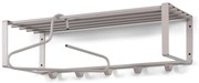 Attaccapanni da parete grigio tortora in metallo con scaffale 70 cm Rex – Spinder Design