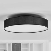 Lindby Plafoniera LED Saira, 40 cm, tessuto nero