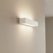 Applique da Parete 2xE14 Rettangolare 45cm in Gesso Pitturabile