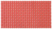 Tappetino antiscivolo doccia rosso 40x73 cm in plastica Spring