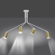 Lampadario a sospensione VERNO 4 White Gold Colore del corpo Bianco
