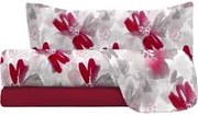 Completo letto 1 piazza e mezza fiori rossi Passion Datex
