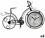 Orologio da Tavolo Bicicletta Nero Metallo 33 x 22,5 x 4,2 cm (4 Unità)