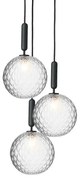 Nuura - Miira 3 Lampadario Large Rock Grey/Optic Clear Nuura