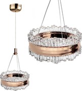 Lampadario a Sospensione in Cristallo LED LHJ099-CP GOLD