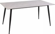 Tavolo Rion 160 in ceramica grigio lucido e metallo nero – 160x90x76 cm