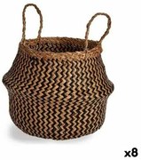 Cesta Decorativa Nero Naturale Juncus 8 L 31 x 38 x 31 cm (8 Unità)